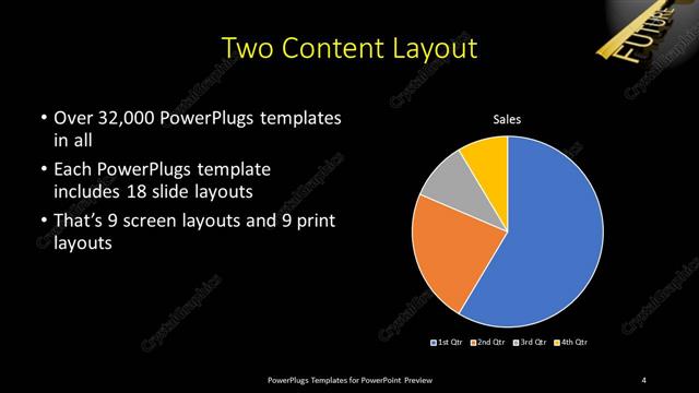 Two Content presentation slide layout
