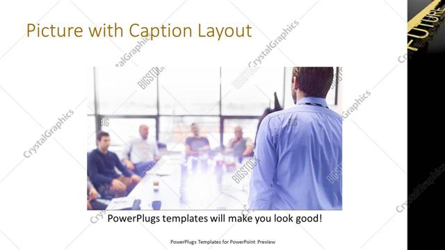 Picture with Caption presentation slide layout