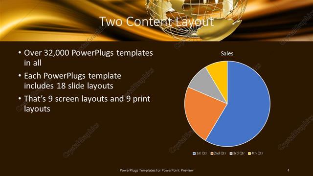 Two Content presentation slide layout