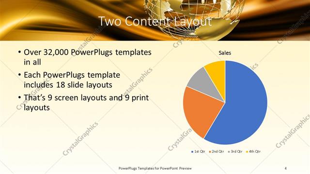 Two Content presentation slide layout