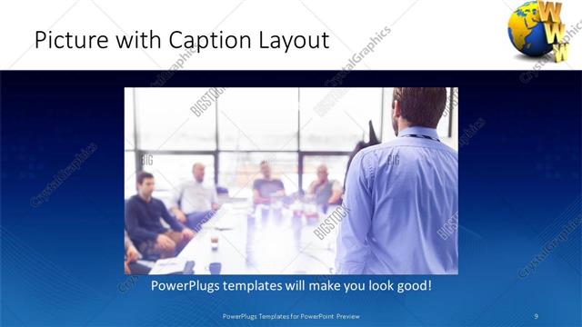 Picture with Caption presentation slide layout