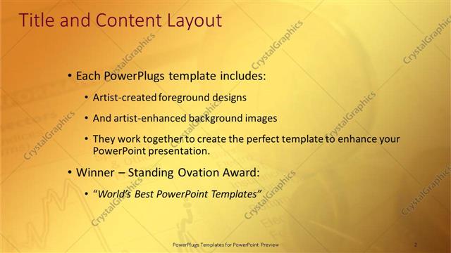 Title and Content presentation slide layout