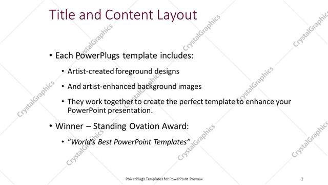 Title and Content presentation slide layout