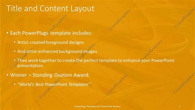 Title and Content presentation slide layout
