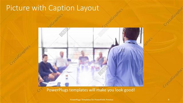 Picture with Caption presentation slide layout