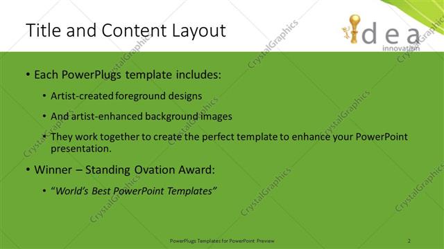 Title and Content presentation slide layout