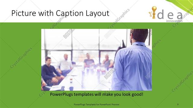 Picture with Caption presentation slide layout