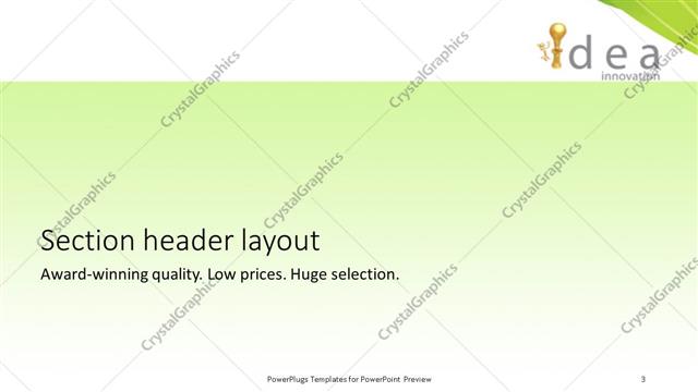 Section Header presentation slide layout