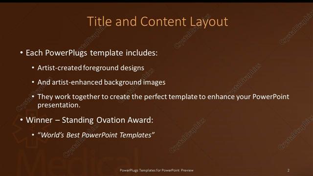 Title and Content presentation slide layout