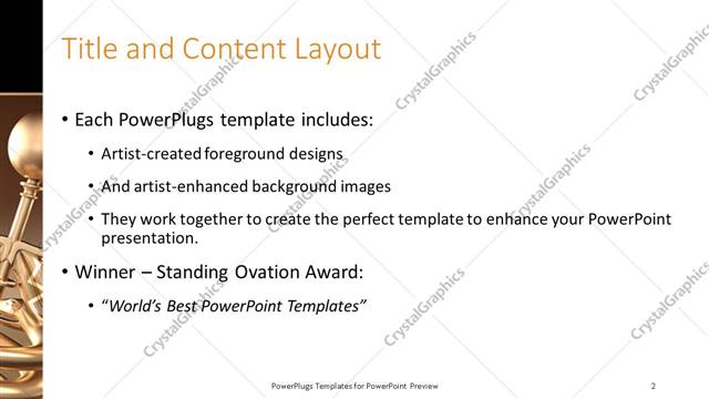 Title and Content presentation slide layout