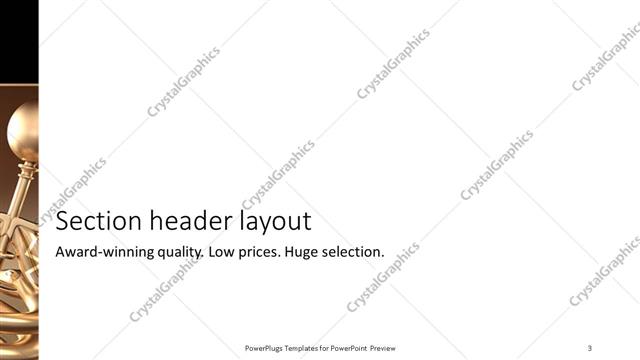 Section Header presentation slide layout