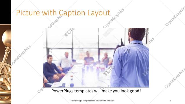 Picture with Caption presentation slide layout