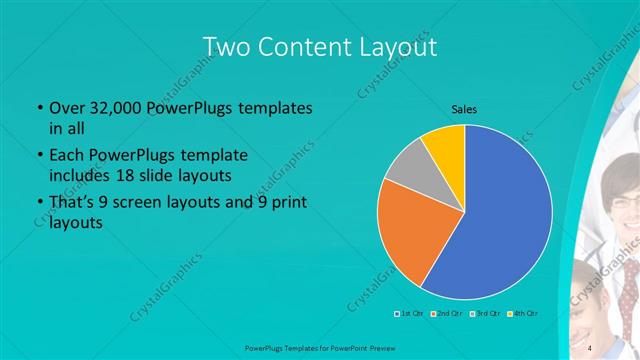 Two Content presentation slide layout