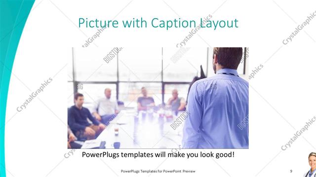 Picture with Caption presentation slide layout
