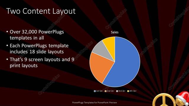 Two Content presentation slide layout