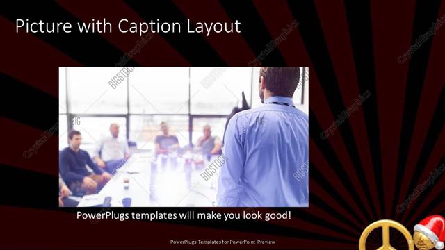 Picture with Caption presentation slide layout