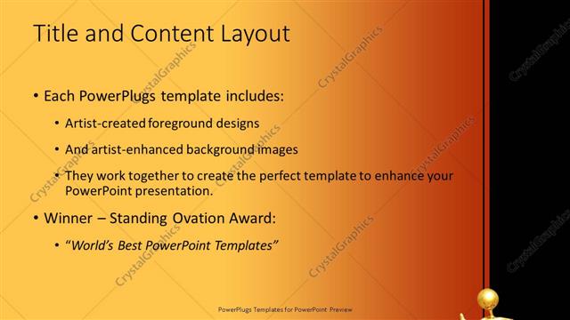 Title and Content presentation slide layout