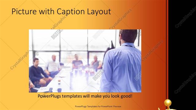 Picture with Caption presentation slide layout
