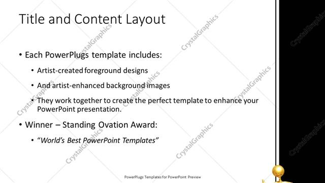Title and Content presentation slide layout