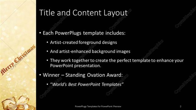 Title and Content presentation slide layout