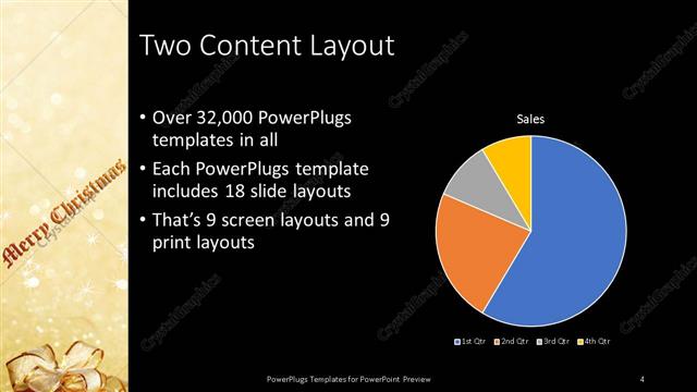 Two Content presentation slide layout
