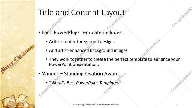 Title and Content presentation slide layout