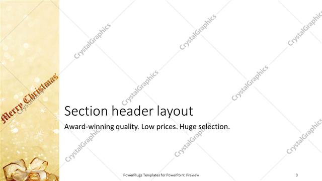 Section Header presentation slide layout