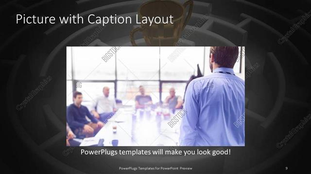 Picture with Caption presentation slide layout