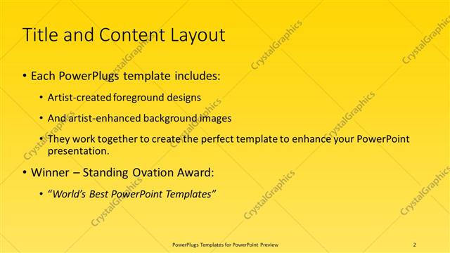 Title and Content presentation slide layout