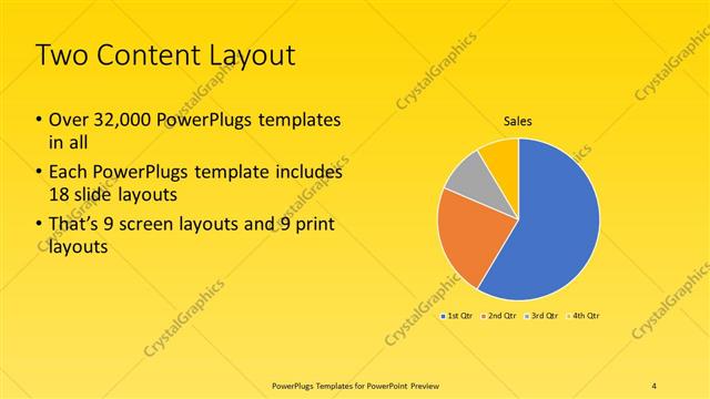 Two Content presentation slide layout