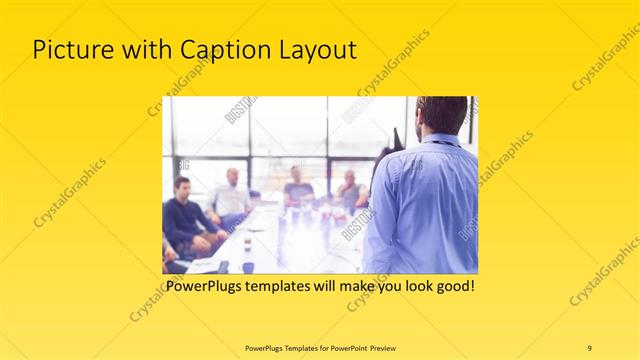 Picture with Caption presentation slide layout