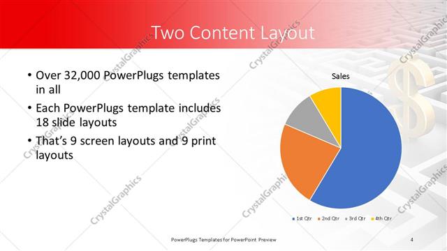 Two Content presentation slide layout