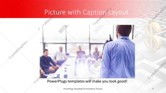 Picture with Caption presentation slide layout