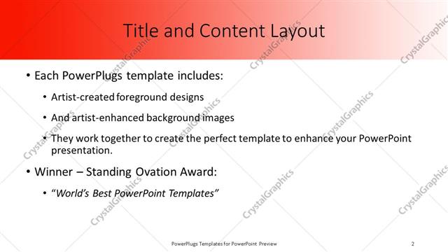 Title and Content presentation slide layout