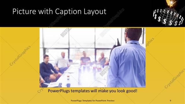 Picture with Caption presentation slide layout