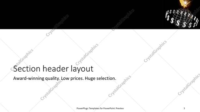Section Header presentation slide layout