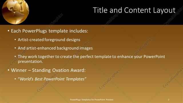 Title and Content presentation slide layout