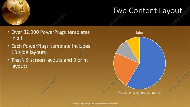 Two Content presentation slide layout