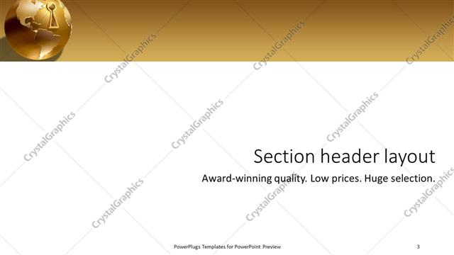 Section Header presentation slide layout