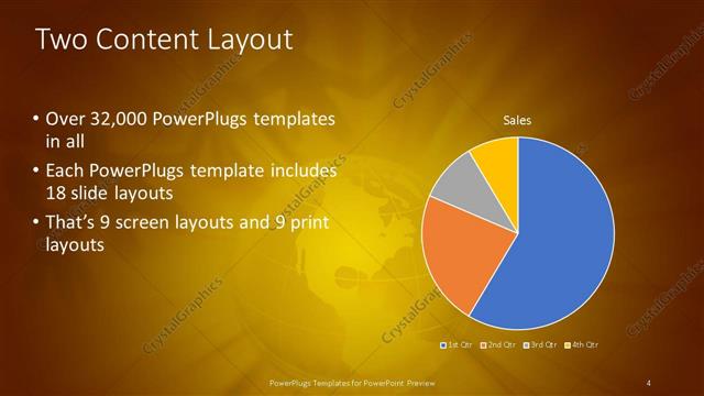 Two Content presentation slide layout