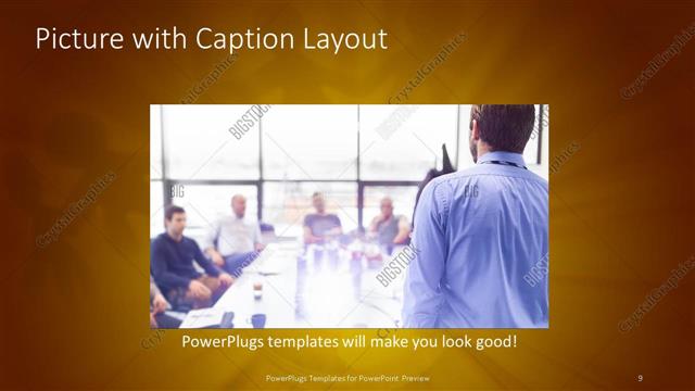 Picture with Caption presentation slide layout