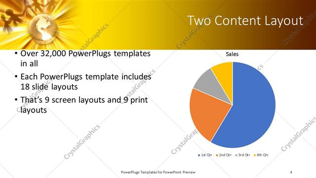 Two Content presentation slide layout