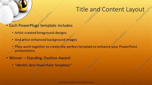 Title and Content presentation slide layout