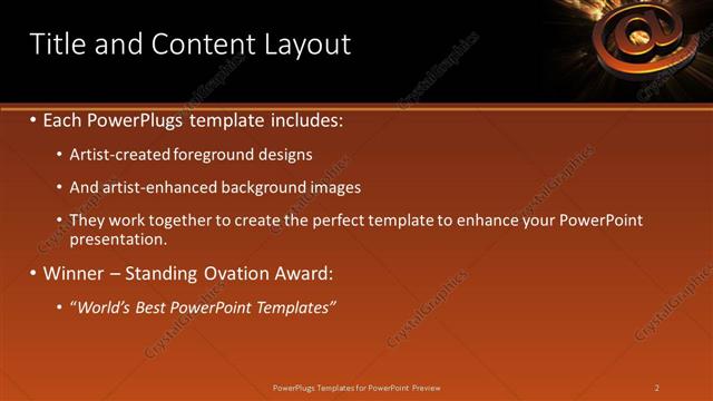 Title and Content presentation slide layout