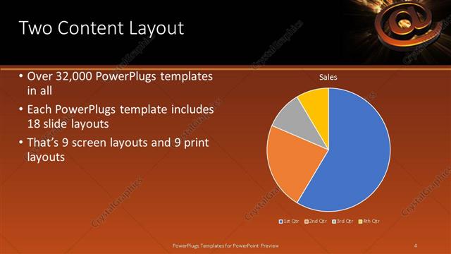 Two Content presentation slide layout