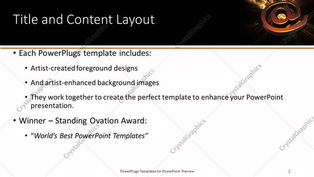 Title and Content presentation slide layout