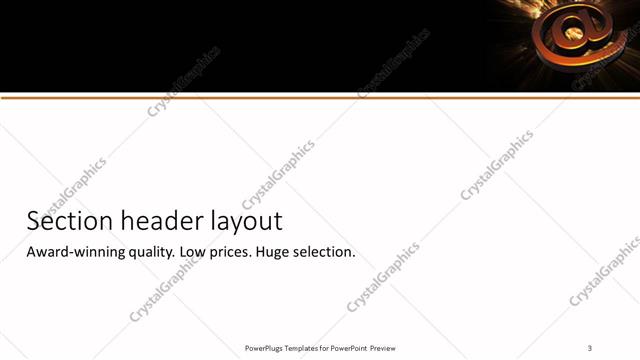 Section Header presentation slide layout