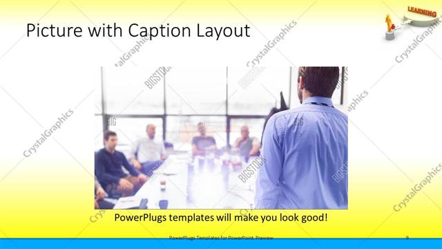 Picture with Caption presentation slide layout