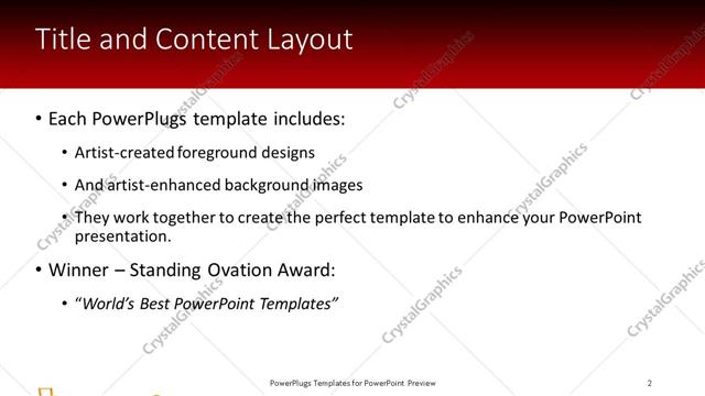 Title and Content presentation slide layout