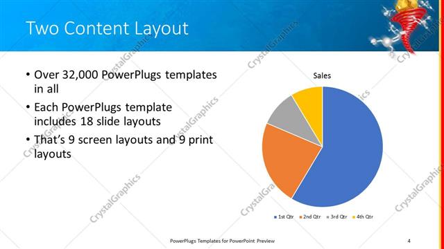 Two Content presentation slide layout